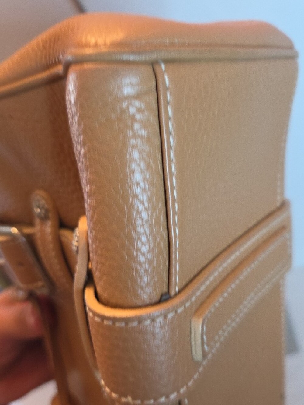Brighton Tan Pebbled Leather Shoulder Bag with Heart Charm - Picture 12 of 14